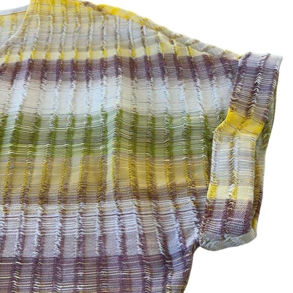 Anthropologie Dolan Multicolor Rainbow Knit Blouse, M - Picture 5 of 10